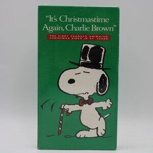 Its Christmastime Again Charlie Brown VHS Shell Gas Oil SEALED Snoopy Lucy Linus